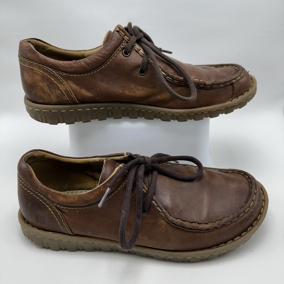 Born Gunnison Men\'s Brown Leather Lace Up Moc Toe Oxford Shoes Casual Size 10.5 main image 11